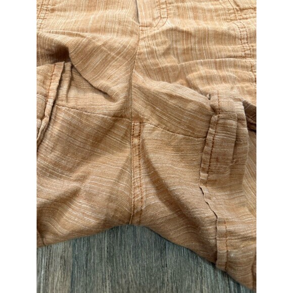Athleta Cabo Linen‎ Textured 4” Shorts Size 8 Rain Dance Sienna - Picture 6 of 12